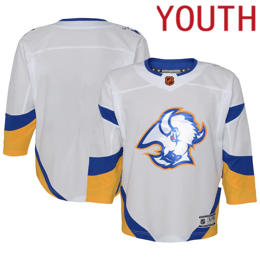 Youth Buffalo Sabres White Special Edition Premier Blank NHL Jersey